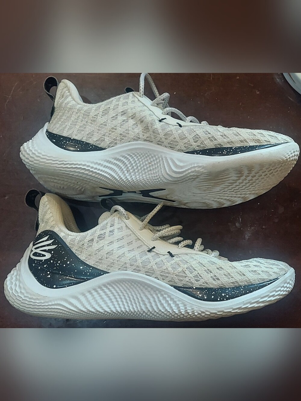 Under Armour Curry Brand Curry Flow 10 Team 'White Black' Sneakers 11.5